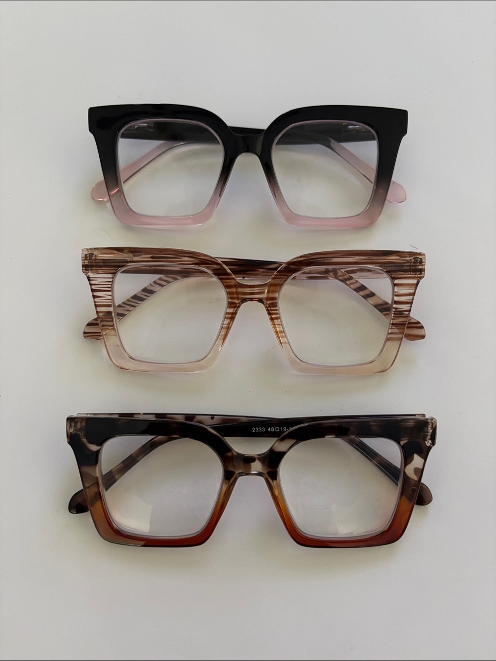 Oversized Square Gradient Reading Glasses - 1.75 strength